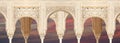 Arches in Islamic (Moorish) style in Alhambra, Granada, Spain Royalty Free Stock Photo