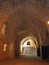 Arches in The Knights Hall  Akko Acre  Israel Royalty Free Stock Photo