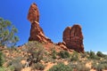 Arches National Park with Balanced Rock in Southwest Desert Landscape, Utah Royalty Free Stock Photo