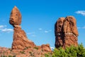 Arches National Park, eastern Utah, United States of America, Delicate Arch, La Sal Mountains, Balanced Rock, tourism, travel Royalty Free Stock Photo