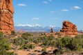 Arches National Park, eastern Utah, United States of America, Delicate Arch, La Sal Mountains, Balanced Rock, tourism, travel Royalty Free Stock Photo