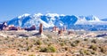 Arches National Park with La Sal Mountains, Utah, USA