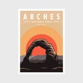 Arches National Park Poster Vector Design