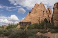 Arches national park sign Royalty Free Stock Photo