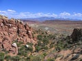 Arches National Park with snow capped mountains, Utah, USA Royalty Free Stock Photo