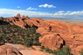 Arches National Park, Southwest Desert Landscape with Rock Fins in Devils Garden, Utah, USA Royalty Free Stock Photo