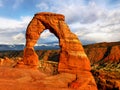 Arches National Park, Sunset Desert Landscape, Utah Royalty Free Stock Photo