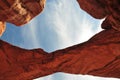 Arches National Park - under the Double Arch Royalty Free Stock Photo