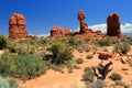 Arches National Park, Balanced Rock in Southwest Desert Landscape, Utah, USA Royalty Free Stock Photo