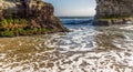 Waves at Natural Bridges State Beach Royalty Free Stock Photo