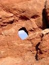 Arches Natural Park: hole in the rock Royalty Free Stock Photo