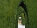 Arches of Ornamental Shrubs Walkway Royalty Free Stock Photo