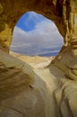 The Arches rock formation at Timna Park in the southern negev de