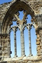 Arches at whitby abbey ruins in north Yorkshire U.K. Royalty Free Stock Photo