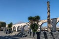 The Arches of Yanahuara Plaza and Misti Volcano on Background - Arequipa, Peru