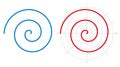 Archimedean spiral, arithmetic spiral, over white