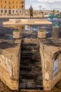 Archimedes: Statue of the genious in his birthplace, Siracusa, Sicily, Italy