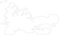 Archipel des Kerguelen French Southern and Antarctic Lands outline map