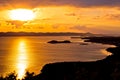 Archipelago of Dalmatia sunset view