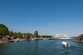 Archipelago ferry arrives Sweden Royalty Free Stock Photo