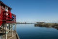 The archipelago of Lofoten in northern Norway on sunny daywith blue sky. Royalty Free Stock Photo