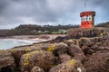 Archirondel British round coastal defence tower, bailiwick of Jersey, Channel Islands Royalty Free Stock Photo