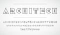 Architech graphic black and white linear font Royalty Free Stock Photo