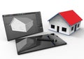 Architech working on a tablet - CAD concept