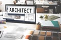 Architect Architecture Housing Floor Plan Concept Royalty Free Stock Photo