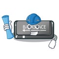 Architect button backspace in the shape cartoon Royalty Free Stock Photo