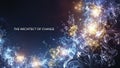 The Architect of Change Abstract Digital Art with Glowing Particles and Dynamic Light Effects Royalty Free Stock Photo