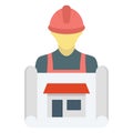 Architect  Color Vector Icon which can easily modify or edit Royalty Free Stock Photo