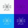 Architect, constructing, grid, sketch, structure Icon Over Various Background. Line style design, designed for web and app. Eps 10 Royalty Free Stock Photo