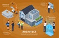 Architect Construction Isometric Background