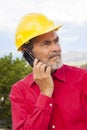 Architect, Contractor with Yellow Hardhat outdoor portrait