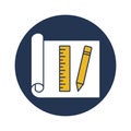Architect documents Isolated Vector icon Which can easily modify or edit