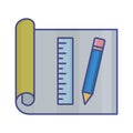 Architect documents Isolated Vector icon Which can easily modify or edit