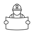 Architect drafter Isolated Vector icon Which can easily modify or edit