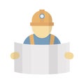 Architect drafter Isolated Vector icon Which can easily modify or edit