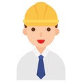 Architect icon, profession and job vector illustration