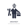 architect icon on white background. Simple element illustration from People concept Royalty Free Stock Photo