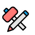 Architect instruments Isolated Vector icon which can easily modify or edit Royalty Free Stock Photo