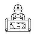 Architect Isolated Vector icon Which can easily modify or edit