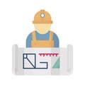 Architect Isolated Vector icon Which can easily modify or edit