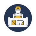 Architect Isolated Vector icon Which can easily modify or edit
