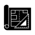 Architect paper Isolated Vector icon Which can easily modify or edit