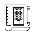 Architect paper Vector Icon which can easily modify or edit Royalty Free Stock Photo
