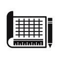 Architect paper Vector Icon which can easily modify or edit