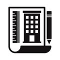 Architect paper Vector Icon which can easily modify or edit Royalty Free Stock Photo