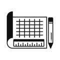 Architect paper Vector Icon which can easily modify or edit